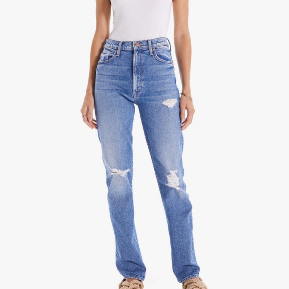 Mother Jeans High Waisted Rider Skimp in Bloom and Doom size 26